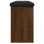Banco zapatero madera de ingeniería marrón roble 102x32x50 cm en Bancos para recibidores y almacenamiento | Comprar online en Fo