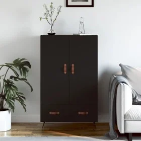 Aparador alto madera de ingeniería negro 69,5x31x115 cm de vidaXL, Aparadores - Ref: Foro24-828205, Precio: 96,68 €, Descuent...