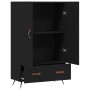 Aparador alto madera de ingeniería negro 69,5x31x115 cm de vidaXL, Aparadores - Ref: Foro24-828205, Precio: 96,96 €, Descuent...