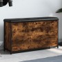 Banco zapatero con cajón abatible roble ahumado 102x32x56 cm en Bancos para recibidores y almacenamiento | Comprar online en For