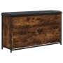 Banco zapatero con cajón abatible roble ahumado 102x32x56 cm en Bancos para recibidores y almacenamiento | Comprar online en For