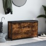Banco zapatero con cajón abatible roble ahumado 102x32x56 cm en Bancos para recibidores y almacenamiento | Comprar online en For