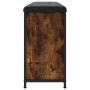 Banco zapatero con cajón abatible roble ahumado 102x32x56 cm en Bancos para recibidores y almacenamiento | Comprar online en For