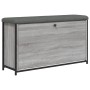 Banco zapatero con cajón abatible gris Sonoma 102x32x56 cm en Bancos para recibidores y almacenamiento | Comprar online en Foru.