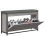 Banco zapatero con cajón abatible gris Sonoma 102x32x56 cm en Bancos para recibidores y almacenamiento | Comprar online en Foru.