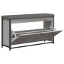Banco zapatero con cajón abatible gris Sonoma 102x32x56 cm en Bancos para recibidores y almacenamiento | Comprar online en Foru.