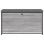 Banco zapatero con cajón abatible gris Sonoma 102x32x56 cm en Bancos para recibidores y almacenamiento | Comprar online en Foru.