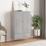 Aparador alto madera de ingeniería gris Sonoma 69,5x31x115 cm de vidaXL, Aparadores - Ref: Foro24-828218, Precio: 89,78 €, De...