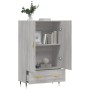 Aparador alto madera de ingeniería gris Sonoma 69,5x31x115 cm de vidaXL, Aparadores - Ref: Foro24-828218, Precio: 89,78 €, De...