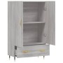 Aparador alto madera de ingeniería gris Sonoma 69,5x31x115 cm de vidaXL, Aparadores - Ref: Foro24-828218, Precio: 89,78 €, De...