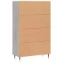 Hohes Sideboard Holzwerkstoff Sonoma grau 69,5x31x115 cm von vidaXL, Sideboards - Ref: Foro24-828218, Preis: 88,68 €, Rabatt: %