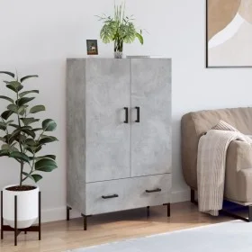 Aparador alto madera de ingeniería gris hormigón 69,5x31x115 cm de vidaXL, Aparadores - Ref: Foro24-828240, Precio: 92,06 €, ...