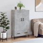 Aparador alto madera de ingeniería gris hormigón 69,5x31x115 cm de vidaXL, Aparadores - Ref: Foro24-828240, Precio: 93,15 €, ...