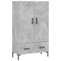 Aparador alto madera de ingeniería gris hormigón 69,5x31x115 cm de vidaXL, Aparadores - Ref: Foro24-828240, Precio: 93,15 €, ...