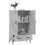 Aparador alto madera de ingeniería gris hormigón 69,5x31x115 cm de vidaXL, Aparadores - Ref: Foro24-828240, Precio: 93,15 €, ...