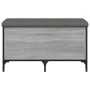 Banco con almacenaje madera ingeniería gris Sonoma 82x42x45 cm en Bancos para recibidores y almacenamiento | Comprar online en F