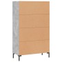Aparador alto madera de ingeniería gris hormigón 69,5x31x115 cm de vidaXL, Aparadores - Ref: Foro24-828240, Precio: 93,15 €, ...