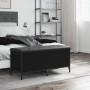 Banco con almacenaje madera de ingeniería negro 102x42x45 cm en Bancos para recibidores y almacenamiento | Comprar online en For