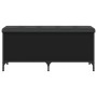 Banco con almacenaje madera de ingeniería negro 102x42x45 cm en Bancos para recibidores y almacenamiento | Comprar online en For