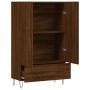 Aparador alto madera de ingeniería roble marrón 69,5x31x115 cm de vidaXL, Aparadores - Ref: Foro24-828235, Precio: 71,64 €, D...