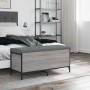Banco con almacenaje madera ingeniería gris Sonoma 102x42x45 cm en Bancos para recibidores y almacenamiento | Comprar online en 