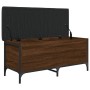 Banco con almacenaje madera ingeniería roble marrón 102x42x45cm en Bancos para recibidores y almacenamiento | Comprar online en 