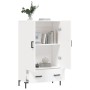 Aparador alto madera de ingeniería blanco 69,5x31x115 cm de vidaXL, Aparadores - Ref: Foro24-828236, Precio: 94,15 €, Descuen...