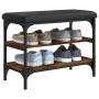 Banco zapatero madera de ingeniería roble ahumado 62x32x47 cm en Bancos para recibidores y almacenamiento | Comprar online en Fo