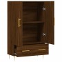 Aparador alto madera de ingeniería roble marrón 69,5x31x115 cm de vidaXL, Aparadores - Ref: Foro24-828227, Precio: 90,06 €, D...