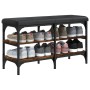 Banco zapatero madera de ingeniería roble ahumado 82x32x47 cm en Bancos para recibidores y almacenamiento | Comprar online en Fo