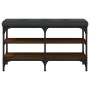 Banco zapatero madera de ingeniería marrón roble 82x32x47 cm en Bancos para recibidores y almacenamiento | Comprar online en For