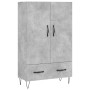 Aparador alto madera de ingeniería gris hormigón 69,5x31x115 cm de vidaXL, Aparadores - Ref: Foro24-828232, Precio: 69,77 €, ...