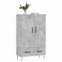 Aparador alto madera de ingeniería gris hormigón 69,5x31x115 cm de vidaXL, Aparadores - Ref: Foro24-828232, Precio: 69,77 €, ...