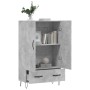 Aparador alto madera de ingeniería gris hormigón 69,5x31x115 cm de vidaXL, Aparadores - Ref: Foro24-828232, Precio: 69,77 €, ...