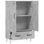 Aparador alto madera de ingeniería gris hormigón 69,5x31x115 cm de vidaXL, Aparadores - Ref: Foro24-828232, Precio: 69,77 €, ...