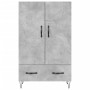 Aparador alto madera de ingeniería gris hormigón 69,5x31x115 cm de vidaXL, Aparadores - Ref: Foro24-828232, Precio: 69,77 €, ...