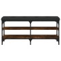 Banco zapatero madera de ingeniería roble ahumado 102x32x47 cm en Bancos para recibidores y almacenamiento | Comprar online en F