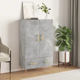 Aparador alto madera de ingeniería gris hormigón 69,5x31x115 cm de vidaXL, Aparadores - Ref: Foro24-828224, Precio: 85,01 €, ...