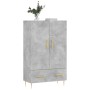 Aparador alto madera de ingeniería gris hormigón 69,5x31x115 cm de vidaXL, Aparadores - Ref: Foro24-828224, Precio: 86,04 €, ...