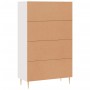 Aparador alto madera de ingeniería blanco 69,5x31x115 cm de vidaXL, Aparadores - Ref: Foro24-828220, Precio: 90,47 €, Descuen...