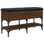 Banco zapatero madera de ingeniería marrón roble 82x32x45 cm en Bancos para recibidores y almacenamiento | Comprar online en For