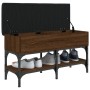 Banco zapatero madera de ingeniería marrón roble 82x32x45 cm en Bancos para recibidores y almacenamiento | Comprar online en For