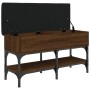 Banco zapatero madera de ingeniería marrón roble 82x32x45 cm en Bancos para recibidores y almacenamiento | Comprar online en For