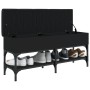 Banco zapatero madera de ingeniería negro 102x32x45 cm en Bancos para recibidores y almacenamiento | Comprar online en Foru.es