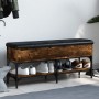 Banco zapatero madera de ingeniería roble ahumado 102x32x45 cm en Bancos para recibidores y almacenamiento | Comprar online en F