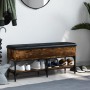 Banco zapatero madera de ingeniería roble ahumado 102x32x45 cm en Bancos para recibidores y almacenamiento | Comprar online en F
