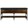 Banco zapatero madera de ingeniería roble ahumado 102x32x45 cm en Bancos para recibidores y almacenamiento | Comprar online en F