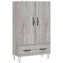 Aparador alto madera de ingeniería gris Sonoma 69,5x31x115 cm de vidaXL, Aparadores - Ref: Foro24-828234, Precio: 71,92 €, De...