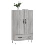 Aparador alto madera de ingeniería gris Sonoma 69,5x31x115 cm de vidaXL, Aparadores - Ref: Foro24-828234, Precio: 71,92 €, De...