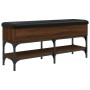 Banco zapatero madera de ingeniería marrón roble 102x32x45 cm en Bancos para recibidores y almacenamiento | Comprar online en Fo